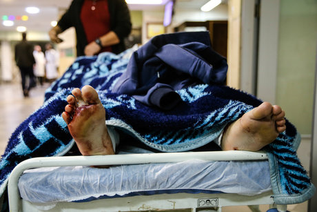مصدومان حادثه ی انفجار بازار تهران - بیمارستان سینا